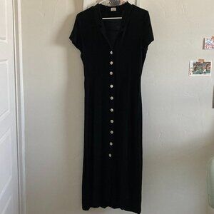 Aritzia Wilfred Black Button Down Dress Size M